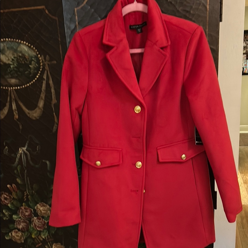 Boston Proper Red Blazer Tailored Classic Design